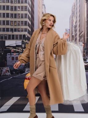 For love and lemons Sadie fleece coat small